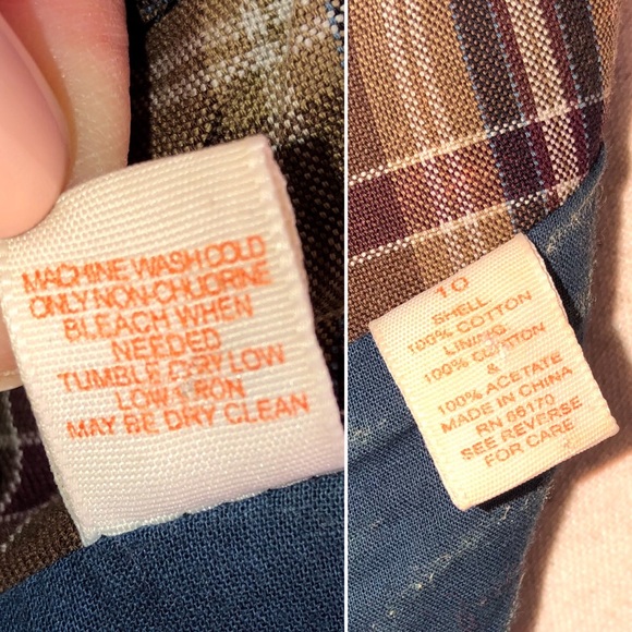 SOLD Anthropologie Maeve  Brown Plaid Dress - Picture 7 of 8